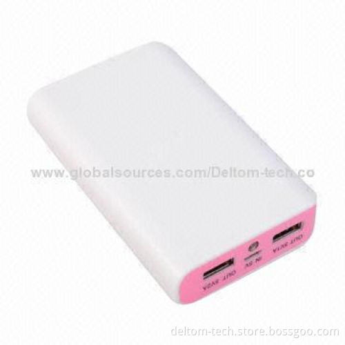 8,000mAh Portable Dual USB Port Power Bank for Mobile Phone Charging, 1.5V/1A and 2.5V/0.5A Output